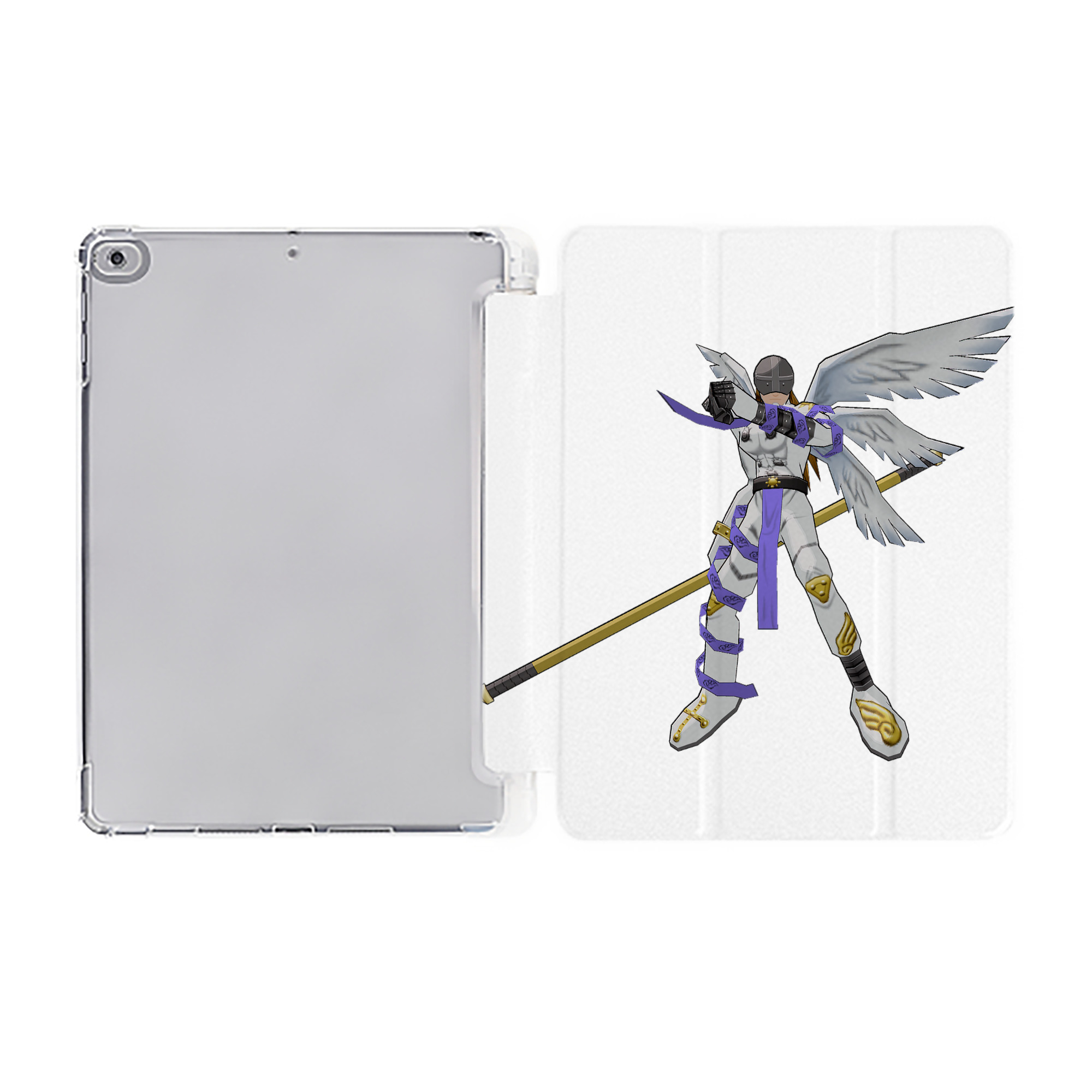 （画像用） Digimon デジタルモンスター/デジモン IPad ケース ペン収納付き 三つ折りスタンド PUレザー×シリコン 対応機種9.5/10.5/10.9インチ